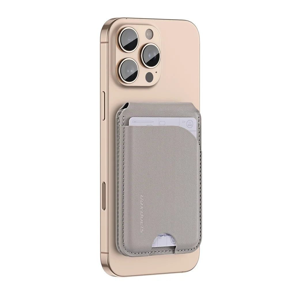 DUX DUCIS For Universal Neva Series PU Leather Magnetic Card Holder Stand - Grey - 1