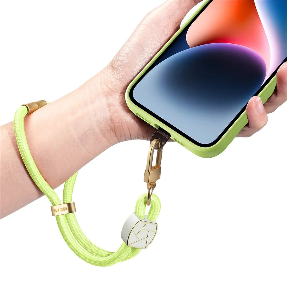 DUX DUCIS For Universal Garden Series Phone Lanyard Adjustable Wrist Strap with Ice Crack Pattern - Green Yellow - 2