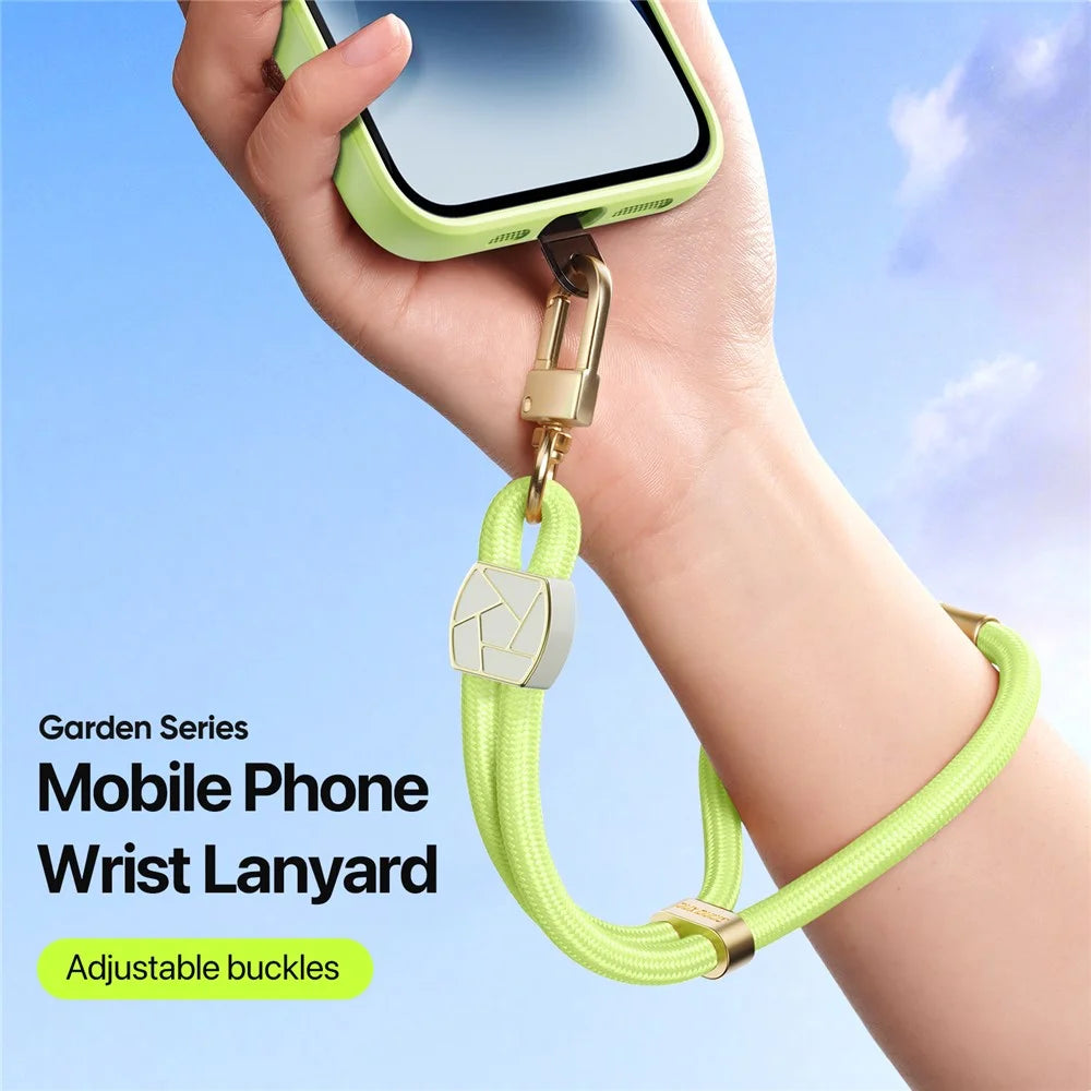 DUX DUCIS For Universal Garden Series Phone Lanyard Adjustable Wrist Strap with Ice Crack Pattern - Green Yellow - 3