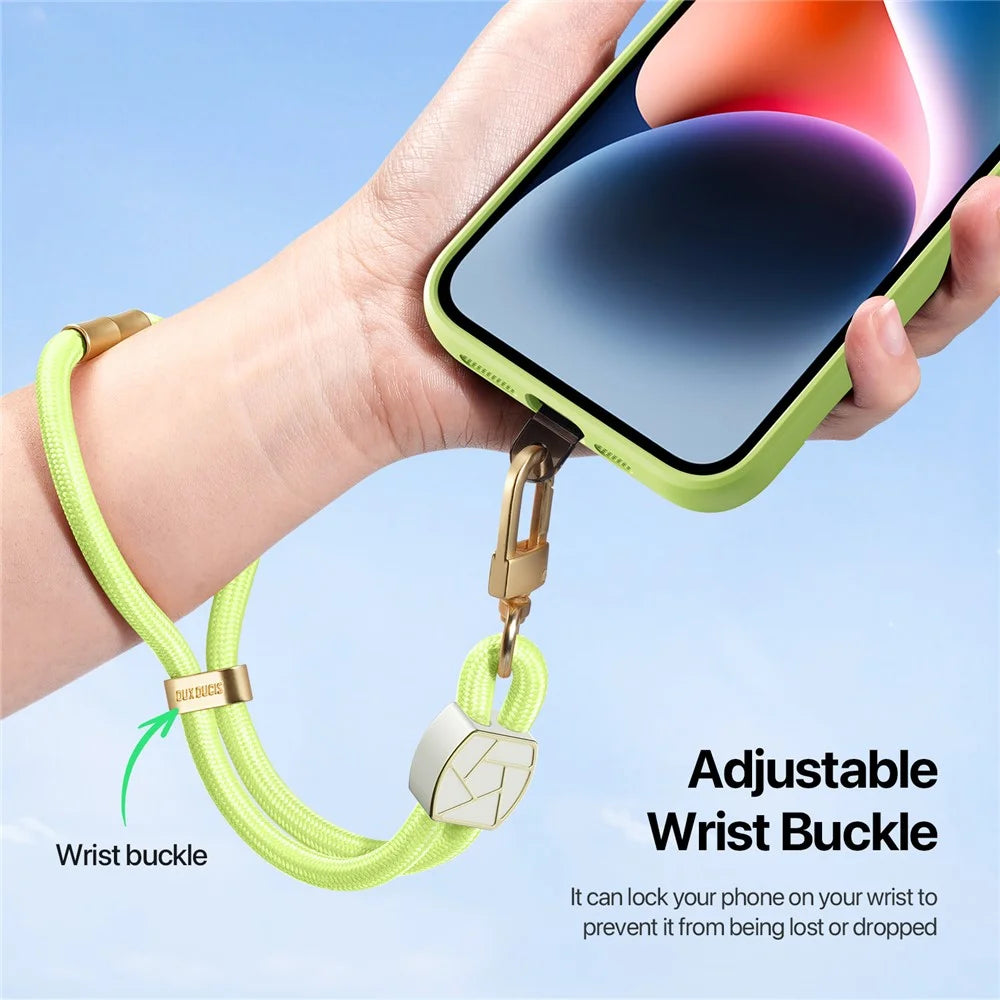 DUX DUCIS For Universal Garden Series Phone Lanyard Adjustable Wrist Strap with Ice Crack Pattern - Green Yellow - 6