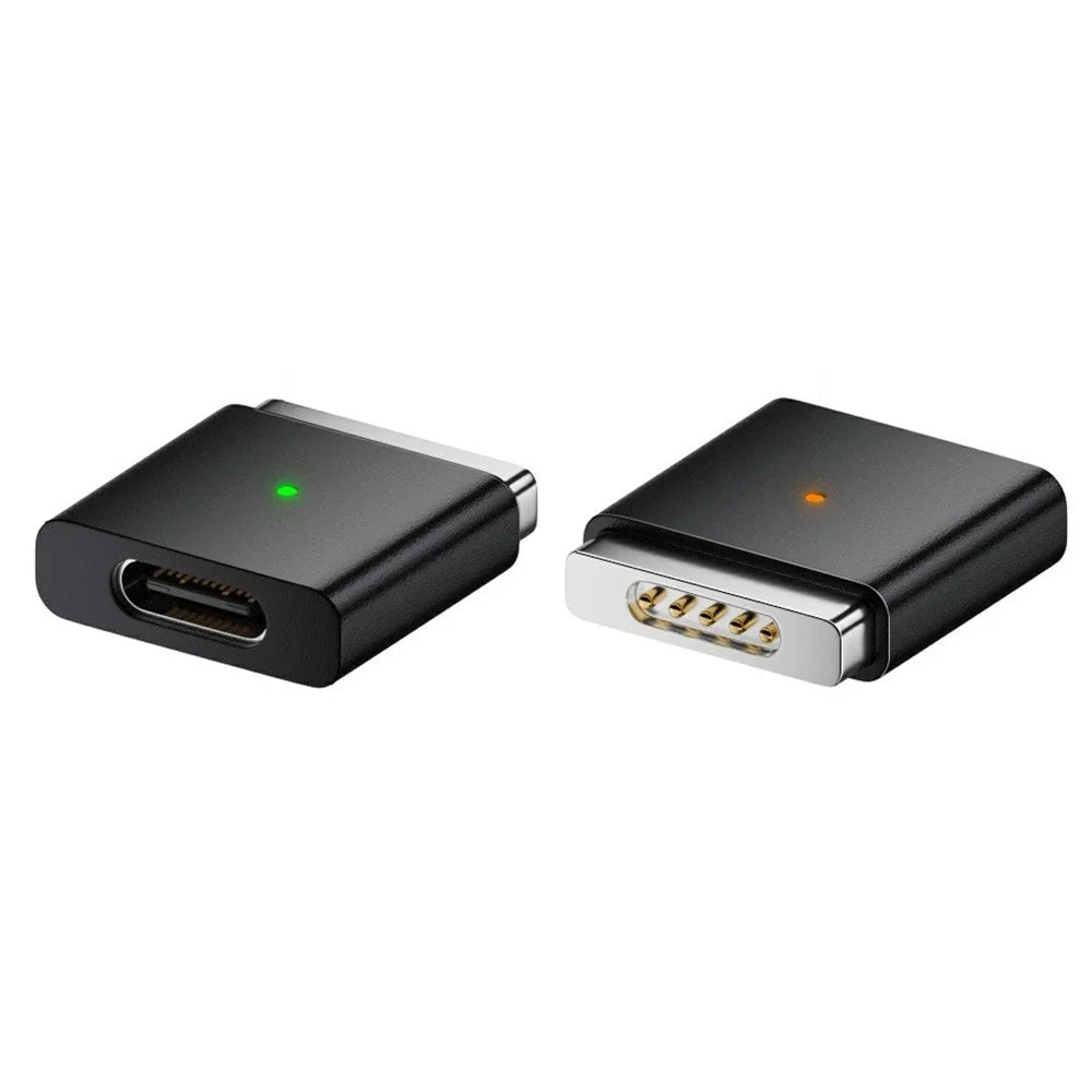 AP2-100T Type-C Female to Compatible with MagSafe 2 Male Magnetic Charging Adapter 100W PD Fast Charging Converter for MacBook Pro / Air (2012-2015) - Black - 1