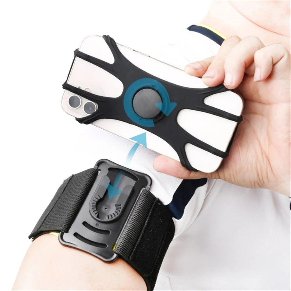 Detachable 360° Rotatable Forearm Armband Wristband Phone Holder for 4.5-7.0 inch Mobile Phone - Black - 6