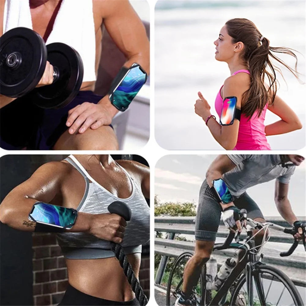 Detachable 360° Rotatable Forearm Armband Wristband Phone Holder for 4.5-7.0 inch Mobile Phone - Black - 7