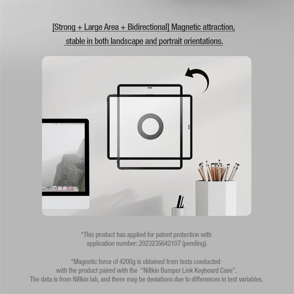 NILLKIN 2Pcs SnapHold Ultra Magnetic Sticker Self-adhesive Wall Mount Holder - Black - 6