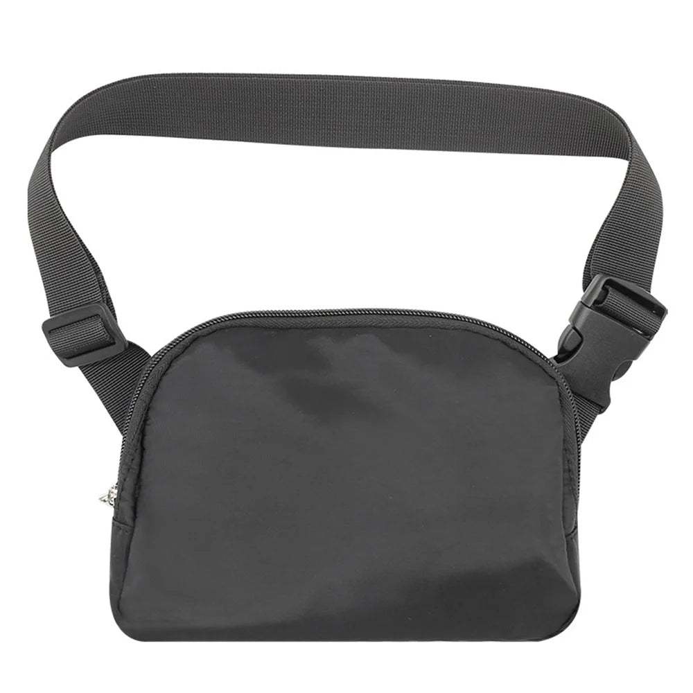 600D Nylon Waterproof Chest Bag Outdoor Sports Running Mobile Phone Storage Bag - Black - 1