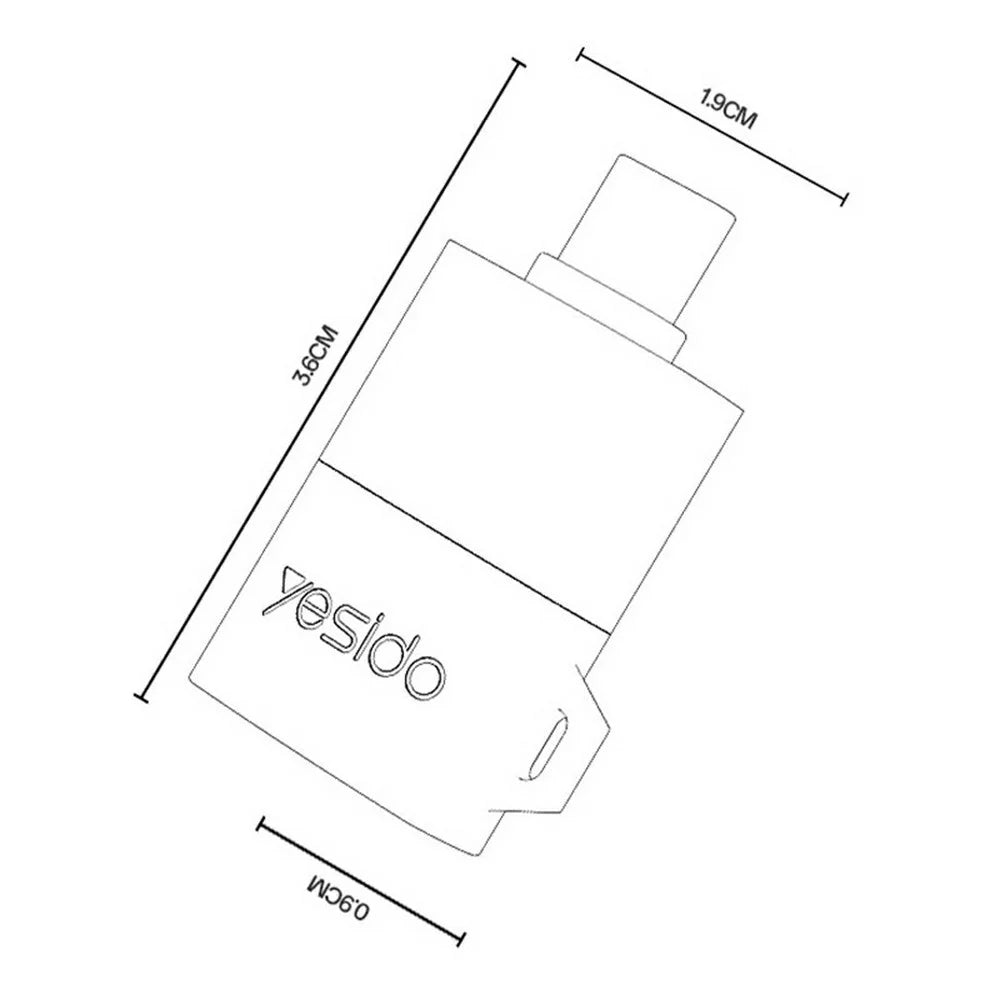 YESIDO GS37 Type-C TF Card Reader Tablet Phone Laptop Memory Card Reader with Lanyard - 6