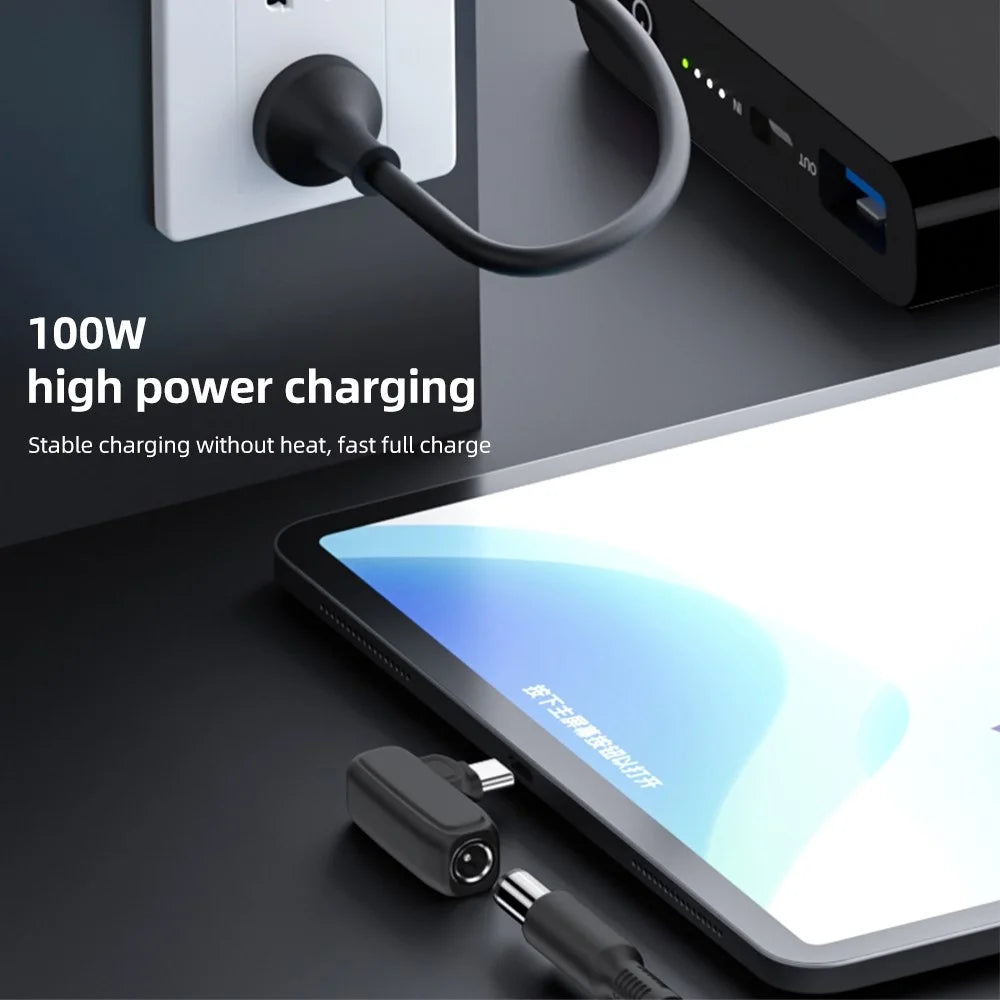 100W L 4.0X1.35mm Female to Type-C Male Charger Power Supply Adapter Connector - 3