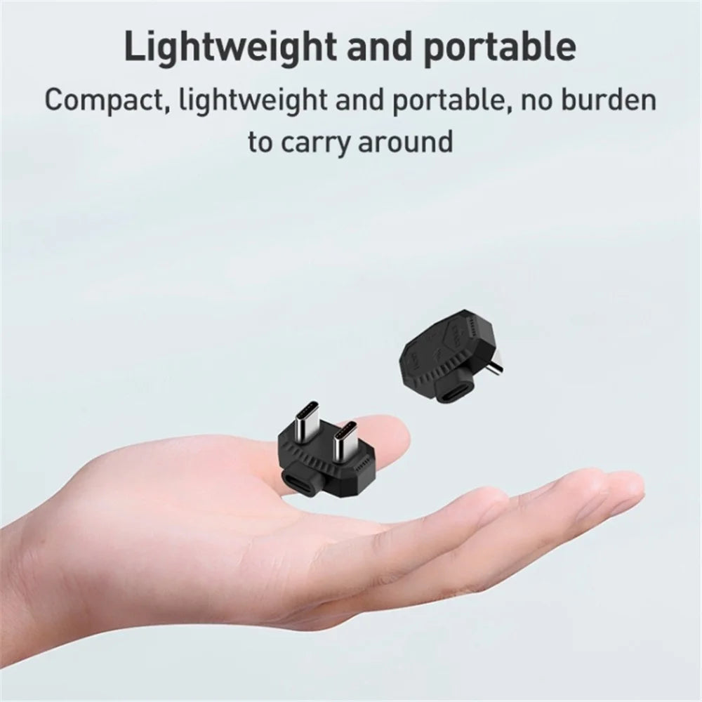 Type-C Female to Type-C+8-Pin Male OTG Converter Lavalier Microphone U-Shaped Charging Adapter - 4