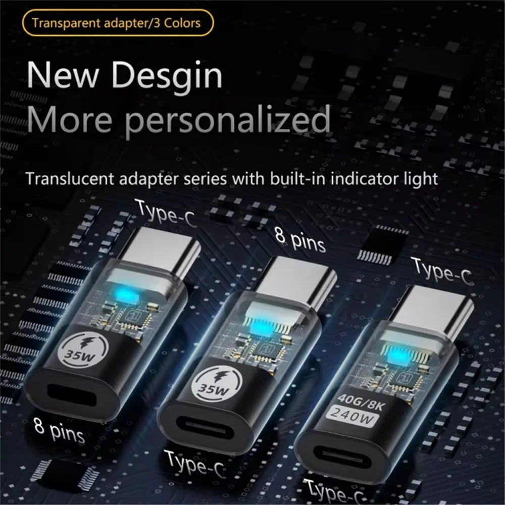 Type-C Male to 8 Pin Female 480Mbps PD 35W Fast Charging Adapter Support Data Transmission - 6
