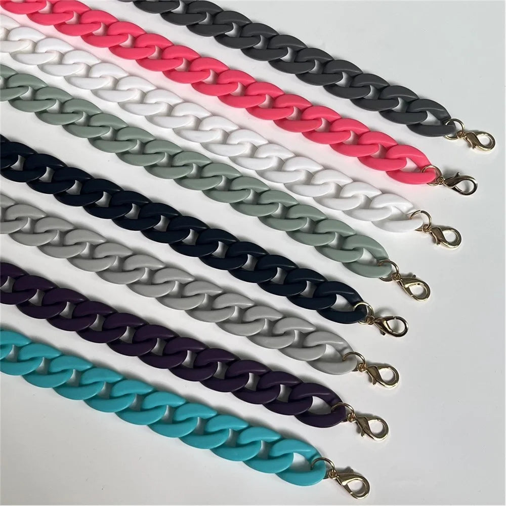 Phone Wrist Lanyard Matte Acrylic Chain 60cm Phone Wrist Strap - Matte Black - 4