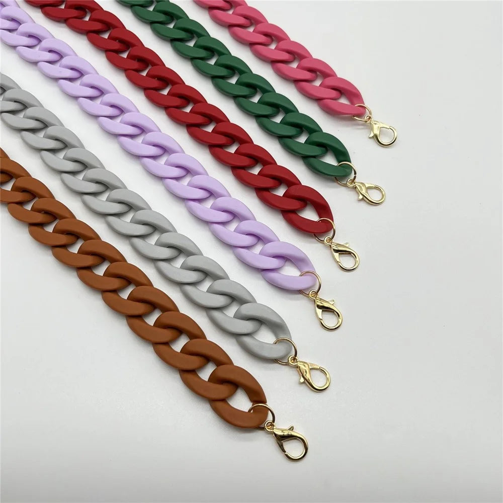 Phone Wrist Lanyard Matte Acrylic Chain 60cm Phone Wrist Strap - Matte Black - 6
