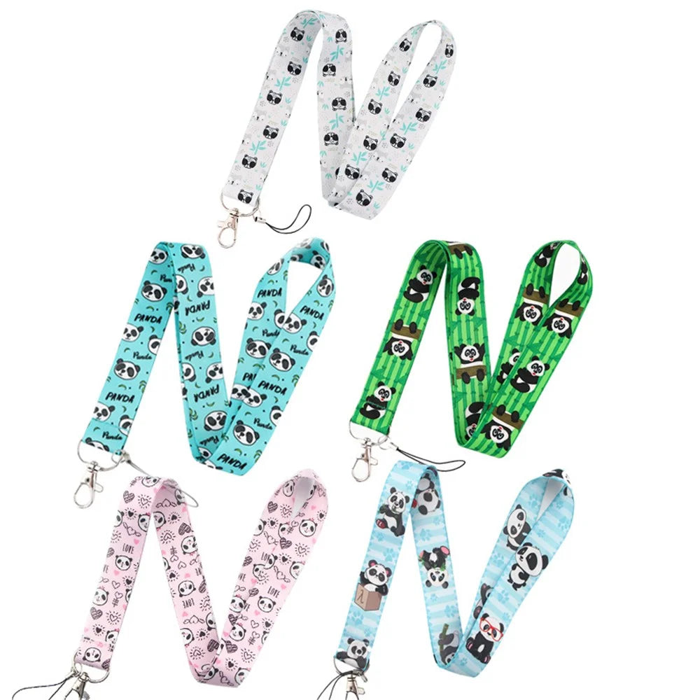 Cute Panda Pattern Phone Neck Strap ID Badge Card Holder Universal Cell Phone Nylon Lanyard - AL413-21 - 7