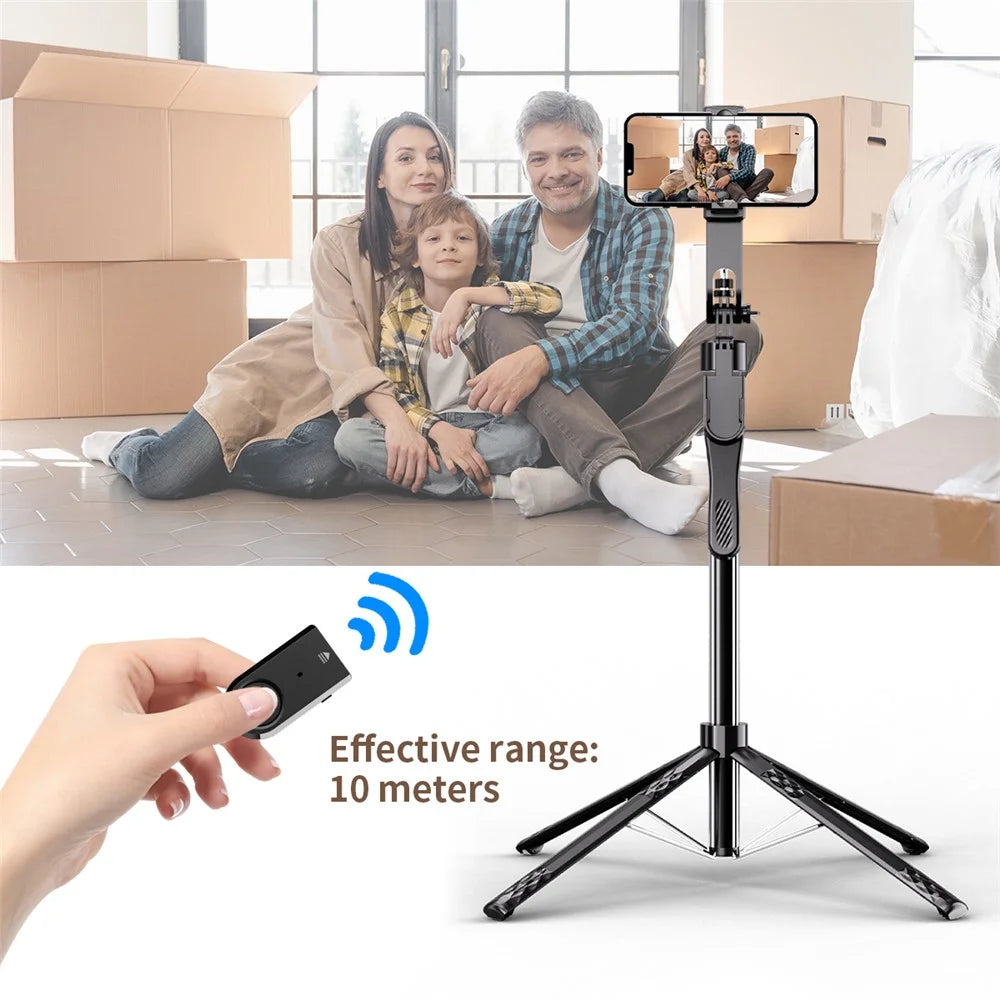 C11 1.85m Phone Holder Extendable Aluminum Alloy Rod Four-Legged Floor Stand Bluetooth-compatible Selfie Stick - 7