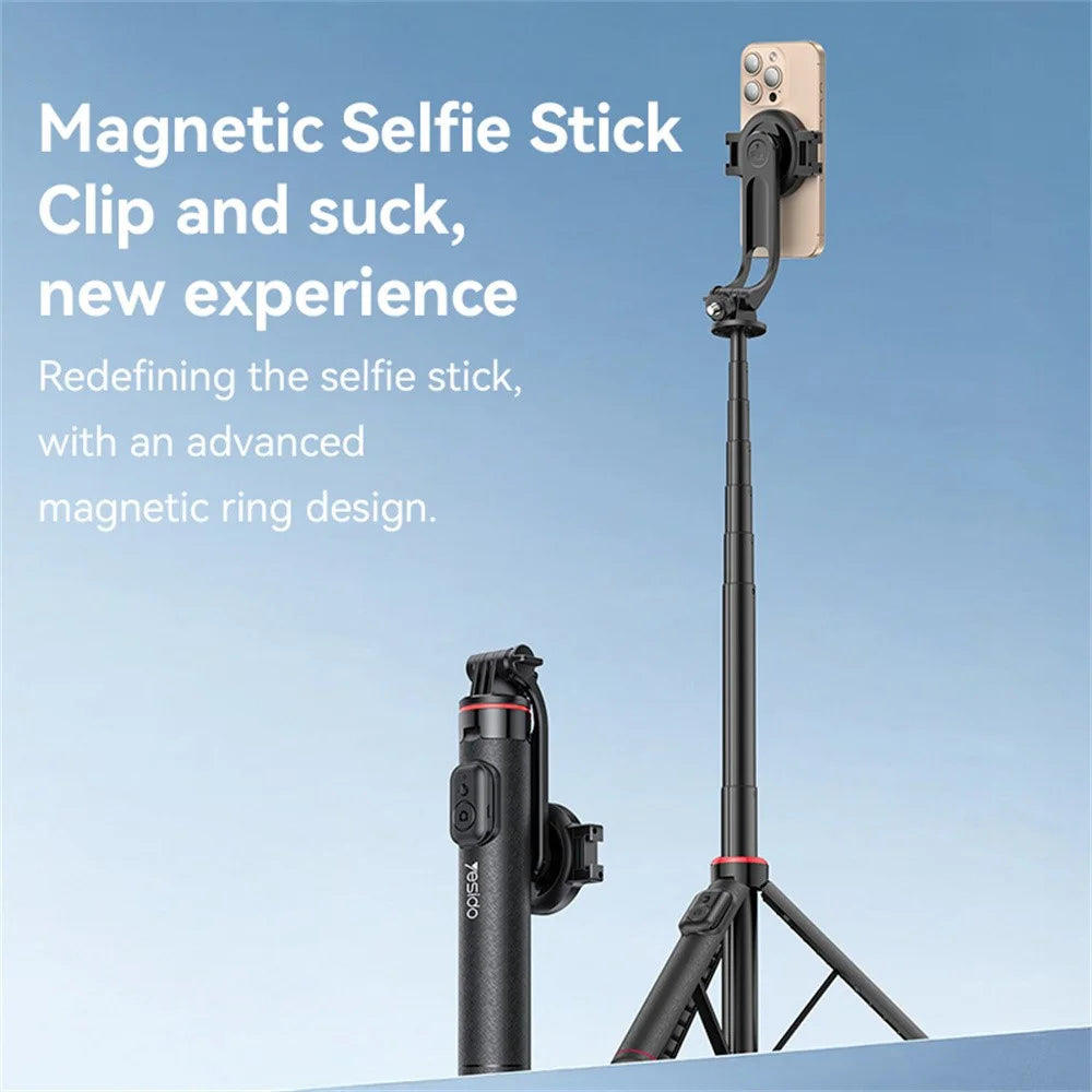 YESIDO SF24 2 In 1 Selfie Stick with Magnetic Phone Holder Extendable Tripod for Android / iOS - 6