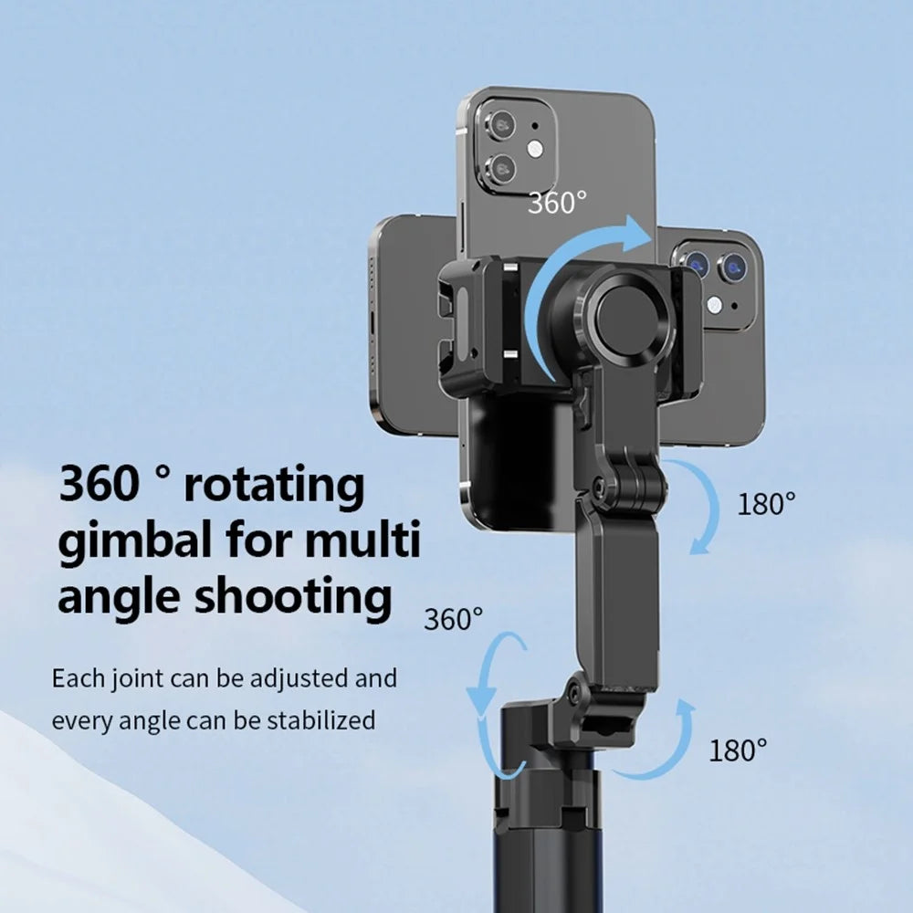 C16 AI Auto Tracking Selfie Stick Phone Bluetooth-Compatible Remote Control Shooting Stand with 2 Fill Lights - 5