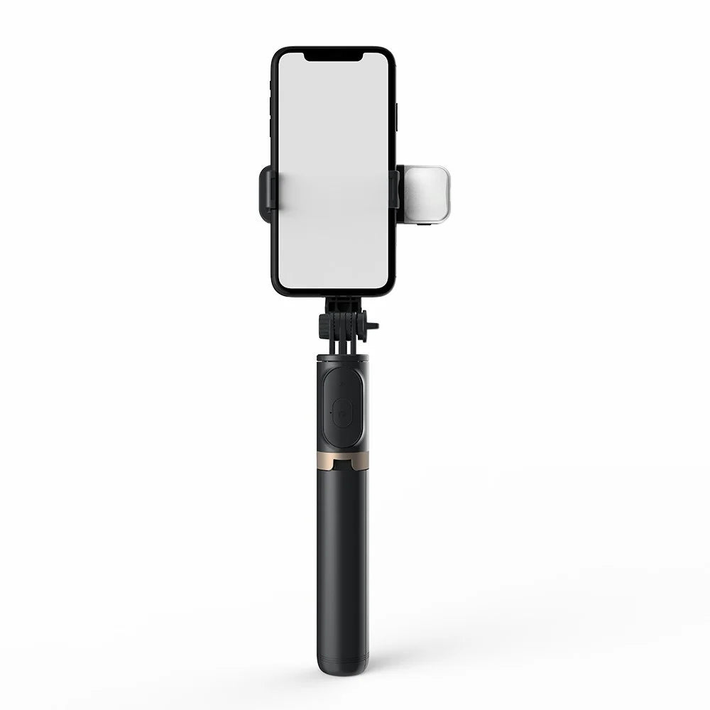 Q03s Aluminum Alloy Rod LED Beauty Fill Light Bluetooth-compatible Tripod Selfie Stick - Black - 3
