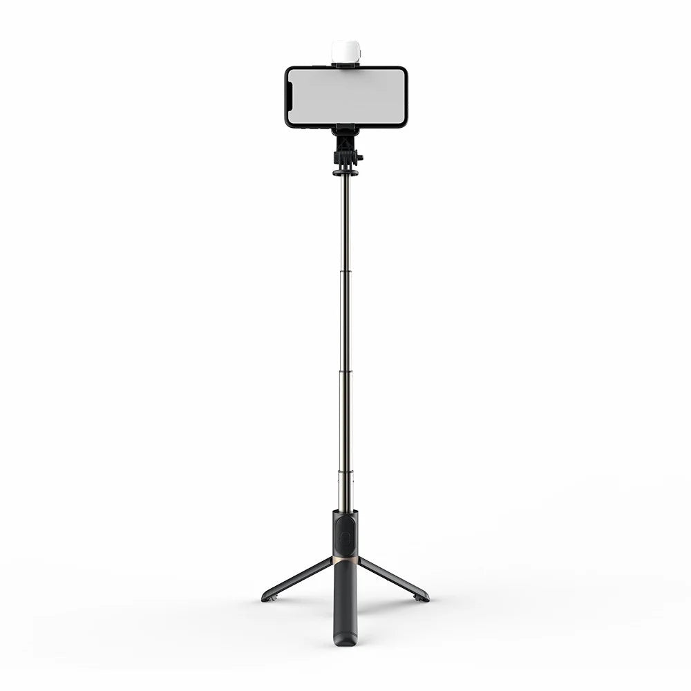 Q03s Aluminum Alloy Rod LED Beauty Fill Light Bluetooth-compatible Tripod Selfie Stick - Black - 7