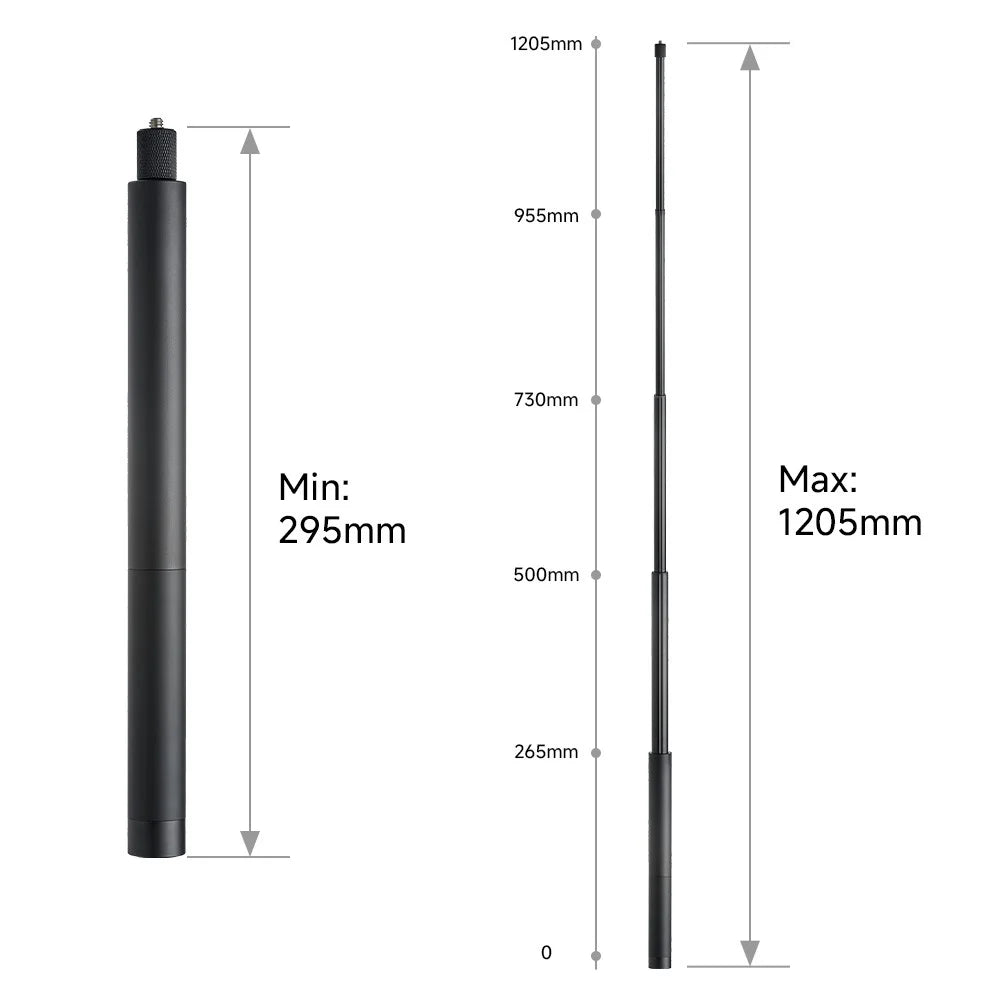 360 Degree Rotation Magnetic Phone Tripod for Golf Course 5-Section Extendable Aluminum Alloy Selfie Stick - 7