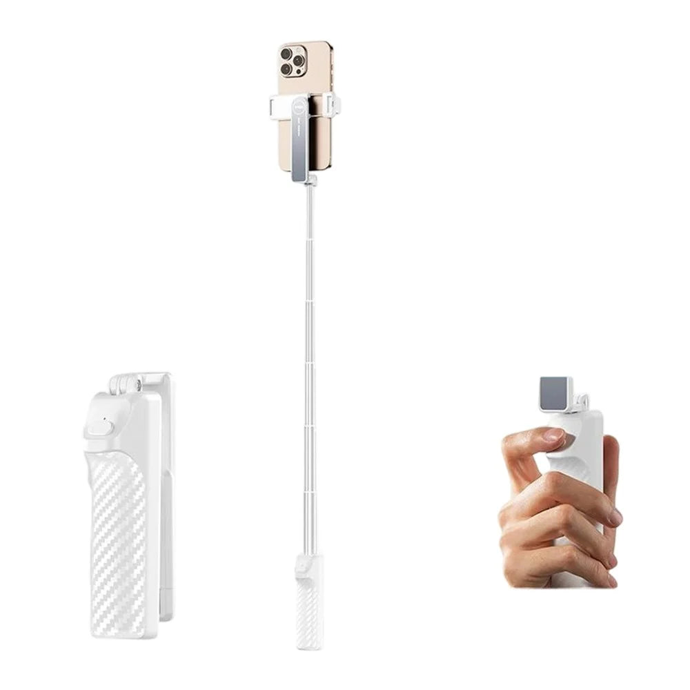 I8 Ultra Mini Portable Bluetooth-Compatible Selfie Stick Anti-Shake Telescopic Phone Selfie Tripod For Travel / Photography - White - 1