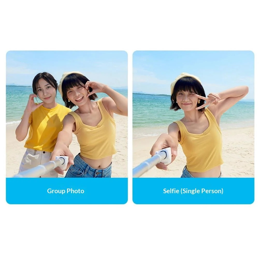 I8 Ultra Mini Portable Bluetooth-Compatible Selfie Stick Anti-Shake Telescopic Phone Selfie Tripod For Travel / Photography - White - 6