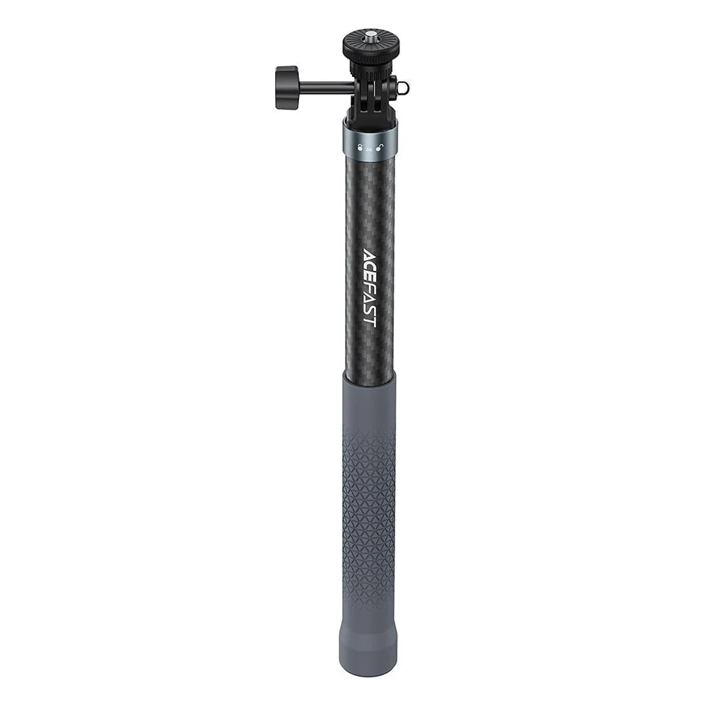 ACEFAST E38 1.2m Carbon Fiber Telescopic Selfie Stick 5 Level Adjustable Selfie Stick - Black / Grey - 2