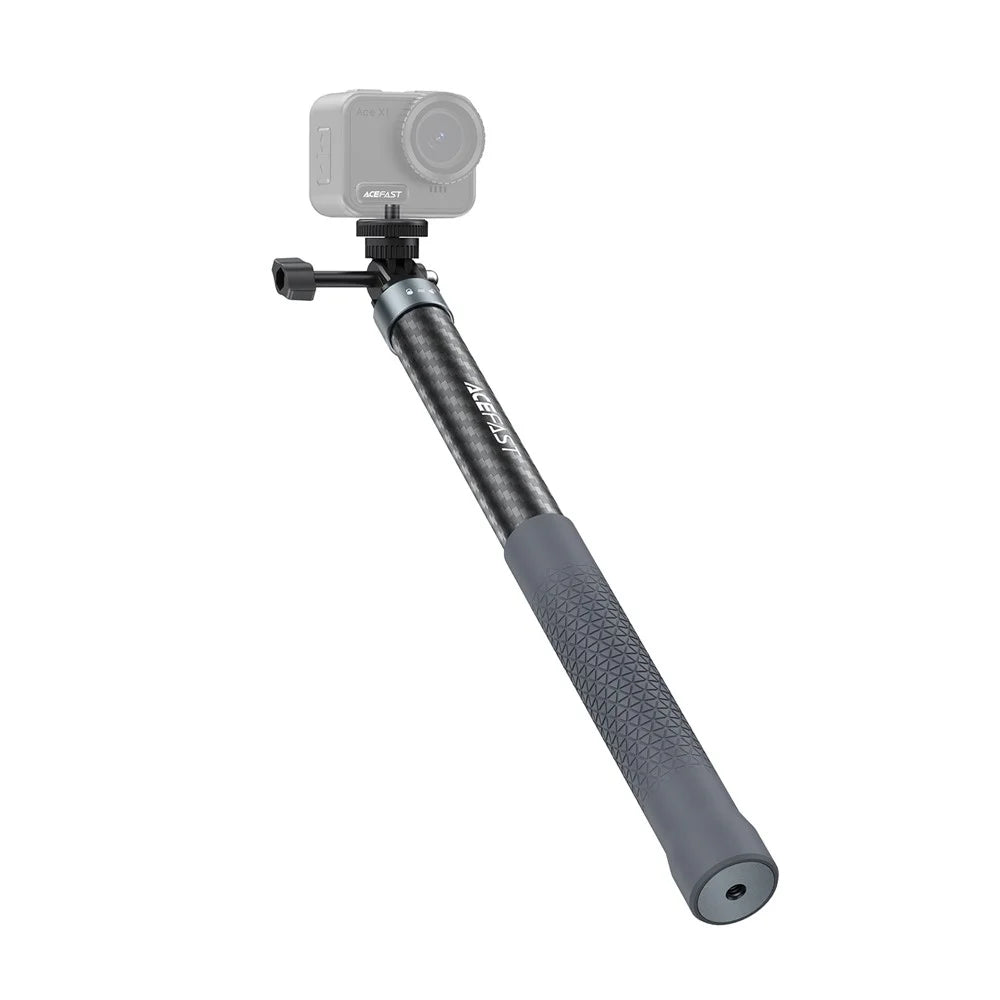 ACEFAST E38 1.2m Carbon Fiber Telescopic Selfie Stick 5 Level Adjustable Selfie Stick - Black / Grey - 5