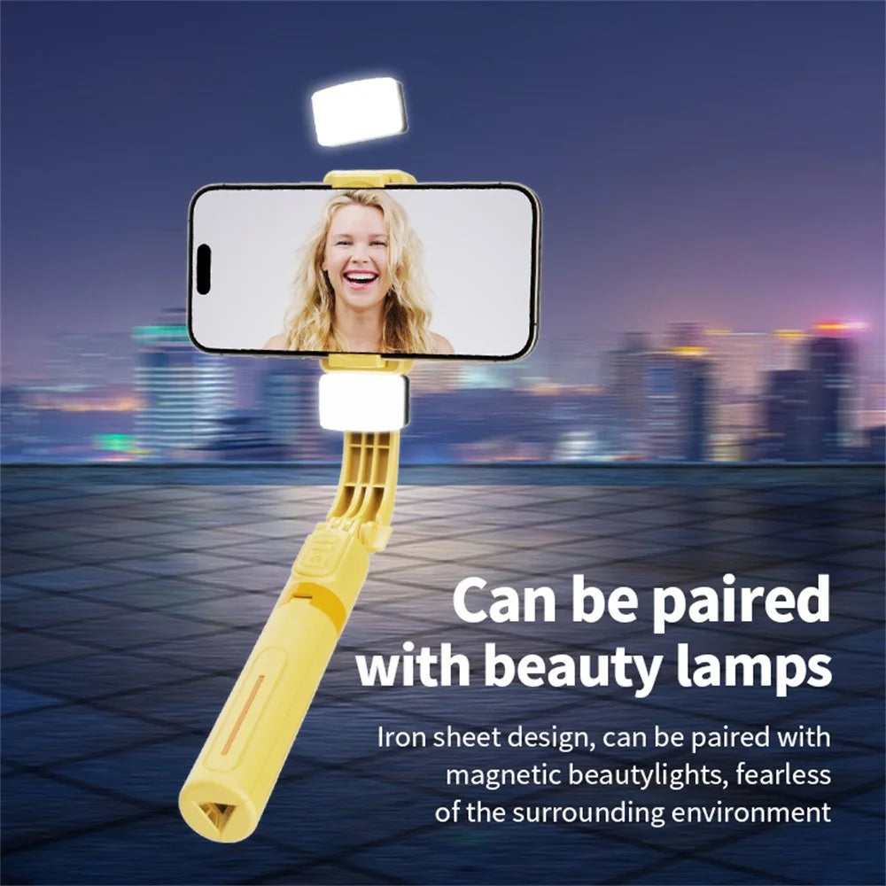 KT08 Phone Gimbal Stabilizer with Single Magnetic Fill Light Bluetooth-compatible Remote Control Anti-shake Tripod Selfie Stick - 6
