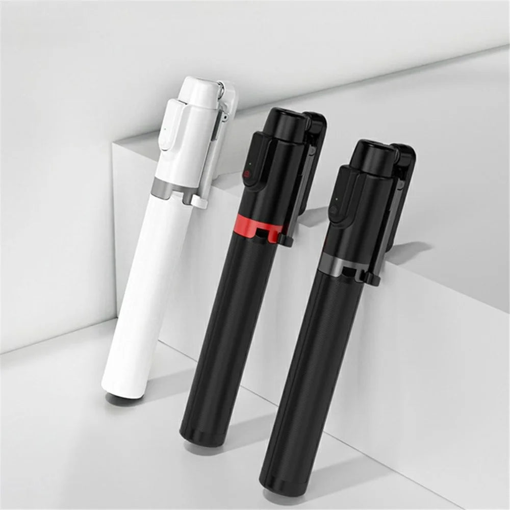 SEAJIC AB403 Selfie Stick Tripod Extendable 2 in 1 Aluminum Bluetooth-compatible Selfie Stick with Remote Shutter - White / Silver - 7