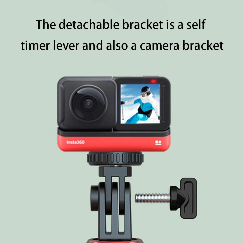 P160D 1.6m Extendable Selfie Stick Camera Tripod Stand with Single Fill Light and Wireless Bluetooth-compatible Remote Control - Black - 4