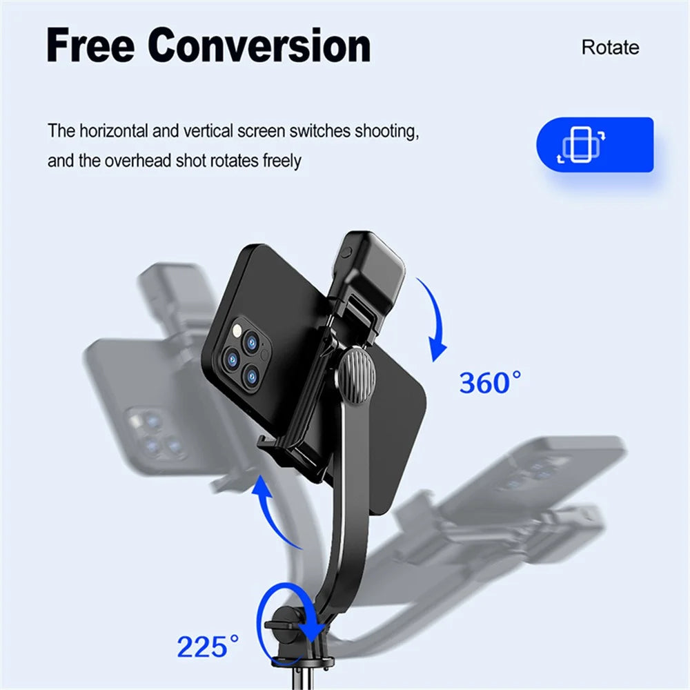 C01S Detachable Desktop Tripod Stand Multifunctional Portable Bluetooth-compatible Selfie Stick with Single Fill Light - 5