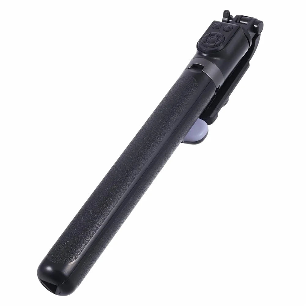 Z16S Tripod Stand Phone Clip Fill Light Design 175CM Selfie Stick with Bluetooth-compatible Remote Shutter - Black - 4
