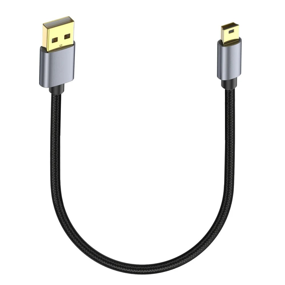 0.3m USB 2.0 to Mini B Male Charger Cord USB Mini to USB Charging Cable for PS3 Controller / MP3 Player / Camera - 1