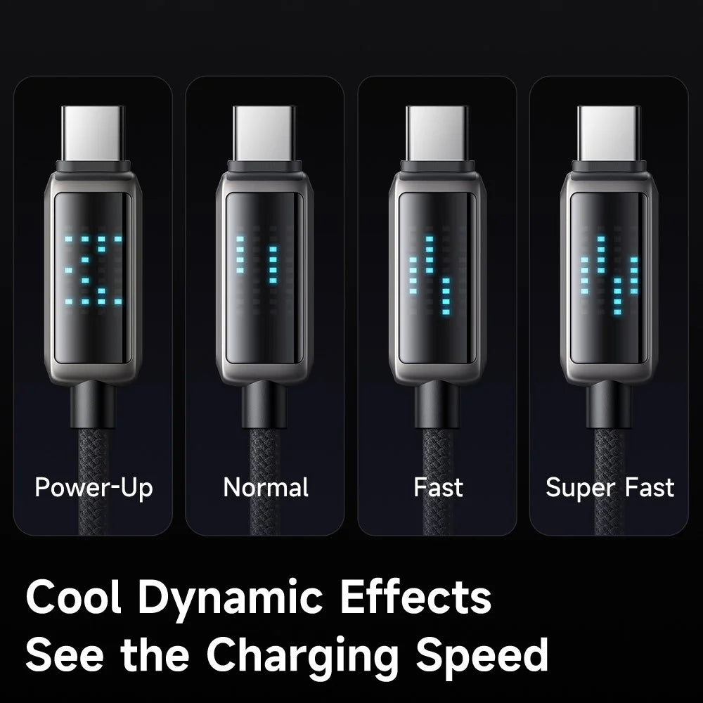 MCDODO CA-2350 1.2m USB-A to Type-C 6A Fast Charging Data Cable Charging Speed Visible - 3