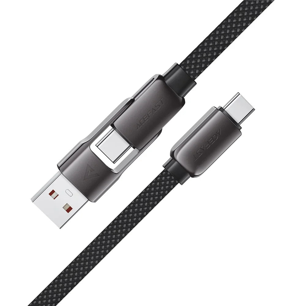ACEFAST C13-05 0.2m USB-A / USB-C to USB-C Charging Data Cable Braided Zinc Alloy Cord - 5