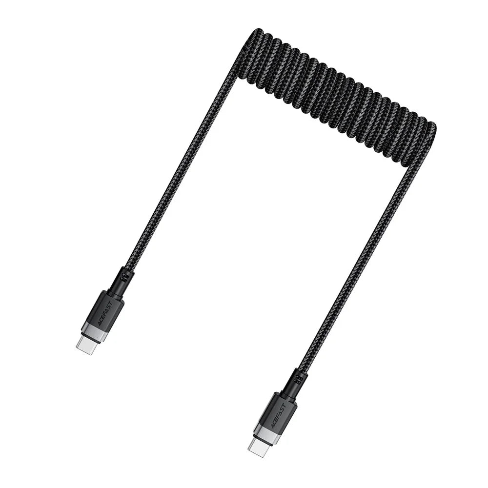 ACEFAST C14-03 1.2m USB-C to USB-C 60W Fast Charging Cable Spring Braided Data Cord - 4