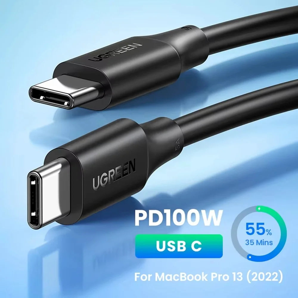 UGREEN 15175 0.5m PD 100W USB-C to USB-C Cable for iPhone 15 / 16 / MacBook / iPad Pro Fast Charging Data Cord - 2