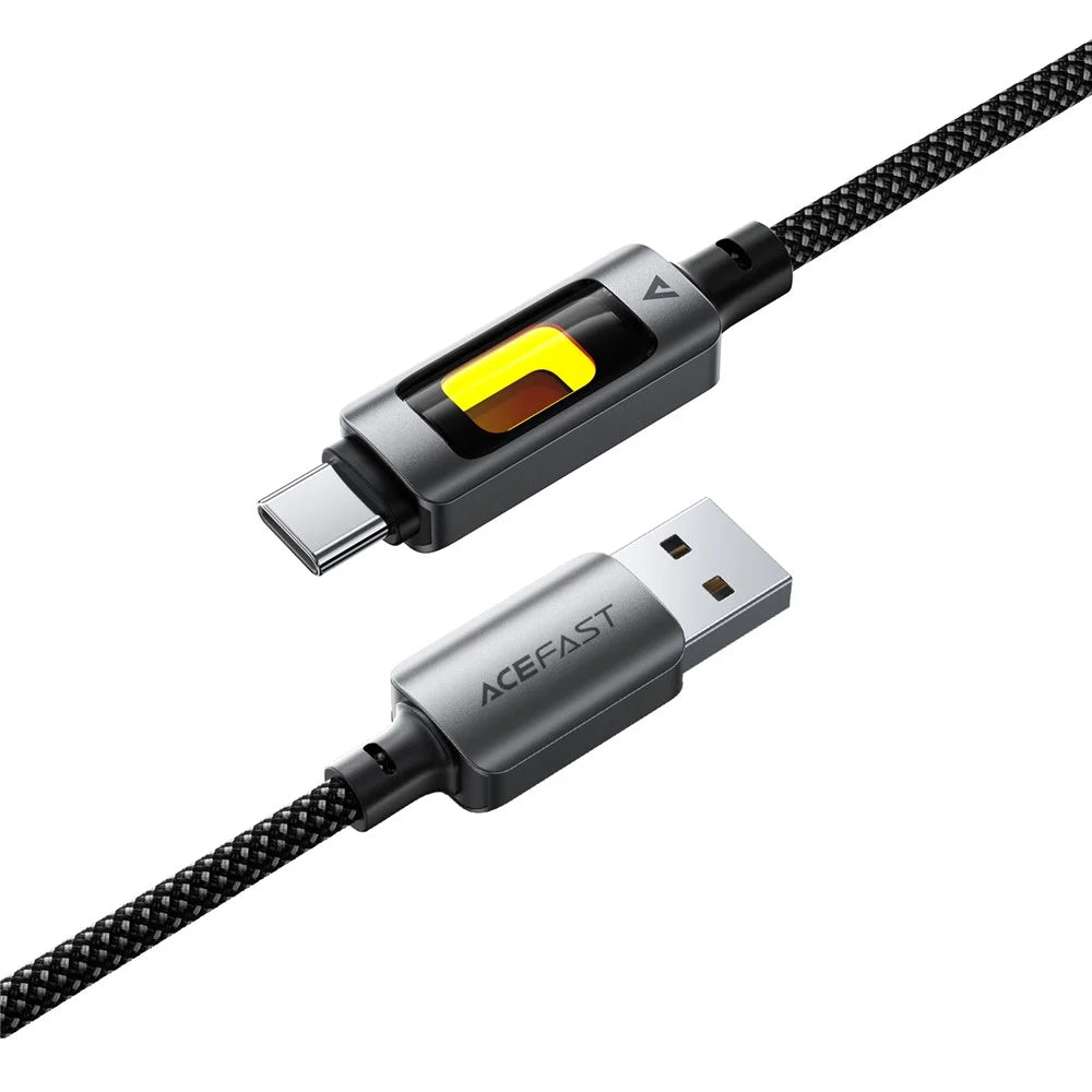 ACEFAST C21-04 1.2m USB A to USB C 3A Fast Charging Cable Braided Data Cord with Colorful Light - 7