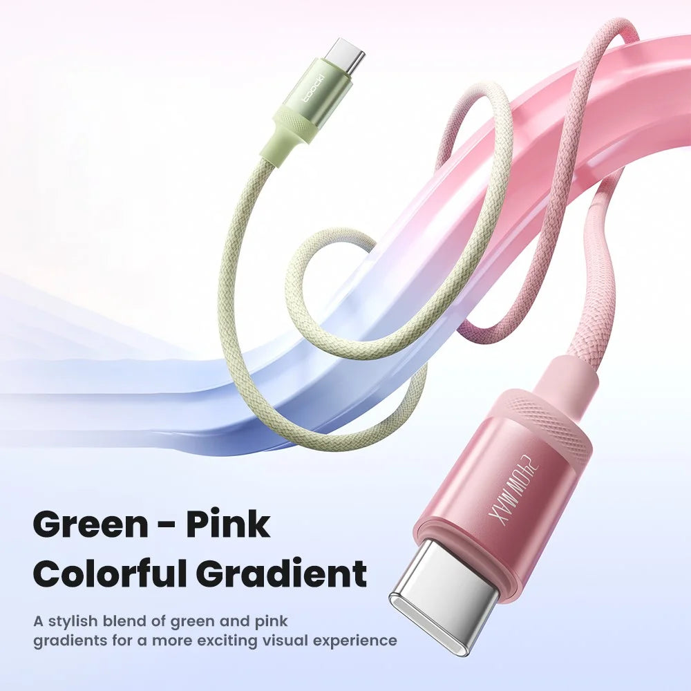 TOOCKI TX108C4 1m PD 240W USB-C to USB-C Fast Charging Cable Built-in E-Marker Chip 480Mbps Data Cable for Laptop / Tablet / Phone - 4