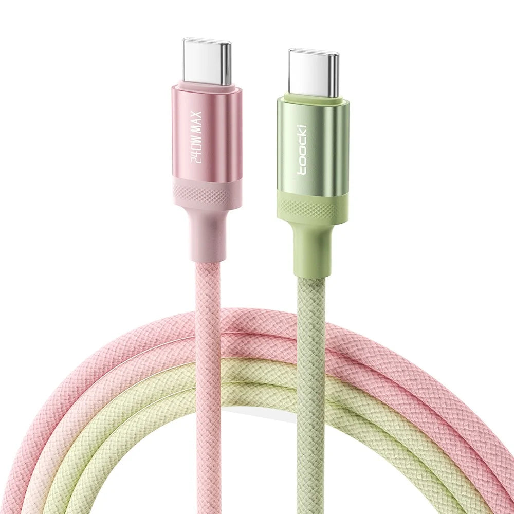 TOOCKI TX108C4 2m PD 240W USB-C to USB-C Fast Charging Cable Built-in E-Marker Chip 480Mbps Data Cable for Laptop / Tablet / Phone - 1