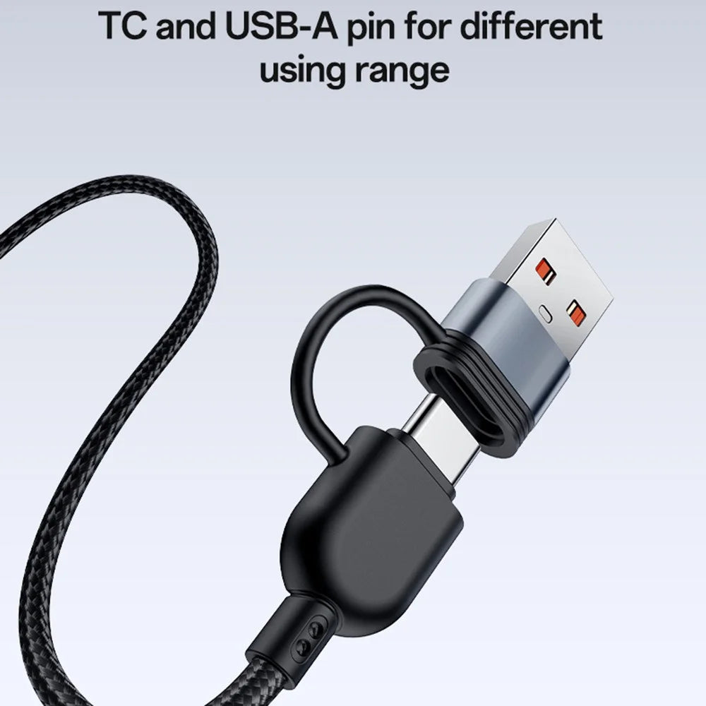 YESIDO CA203 USB-A / USB-C to iP / USB-C / Micro Fast Charging Cable Braided Charging Cord for iPhone Samsung Huawei Xiaomi - 5