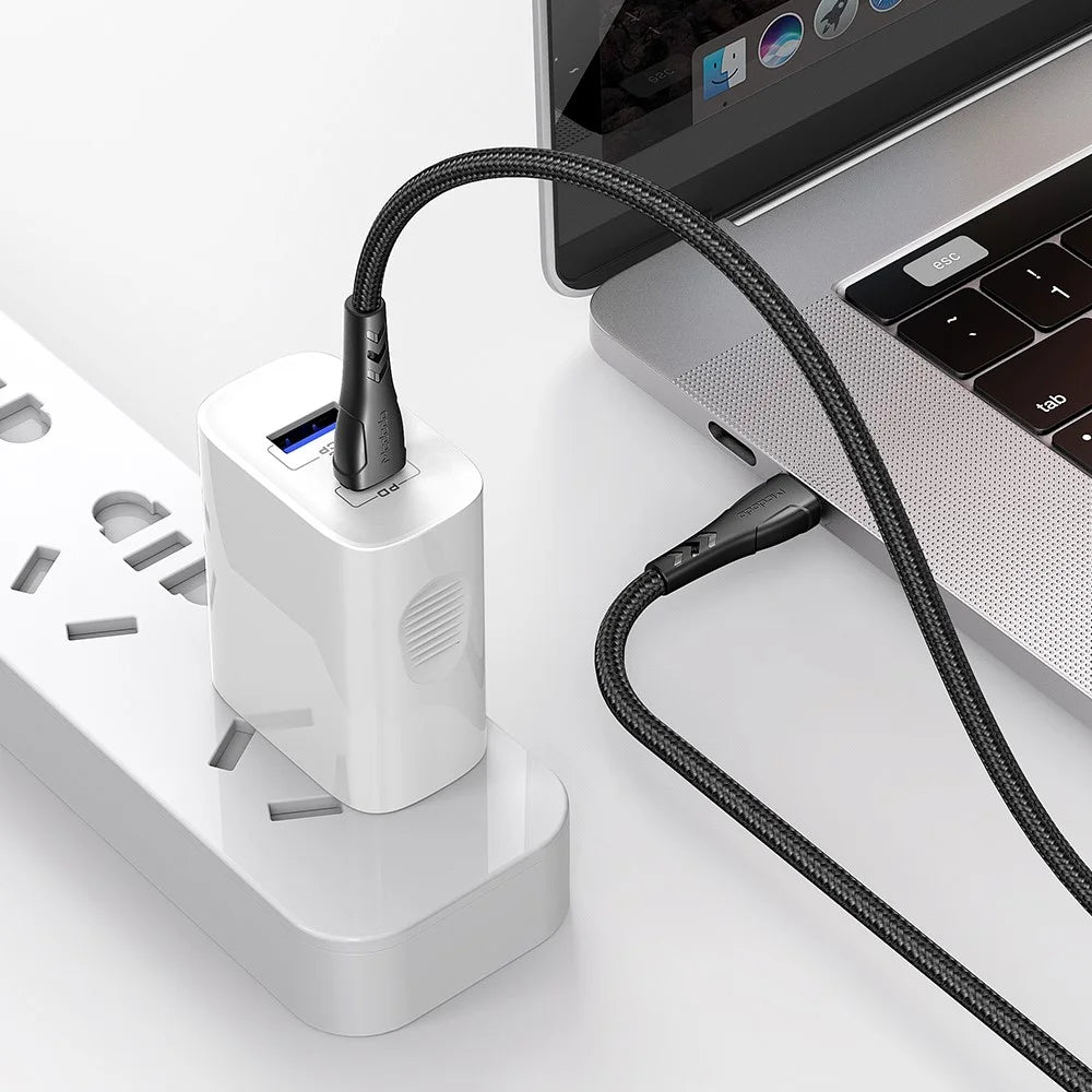 MCDODO for iPhone 15 Series Nylon Braided 1.2M USB-C to USB-C Fast Charger Cable for Samsung Huawei Xiaomi - 6