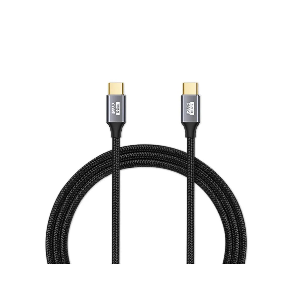 1.5m 100W PD Nylon Braided Type C to Type C Cable USB 3.1 Gen2 10Gbps Full Function USB C Cable (Male to Male) - 1