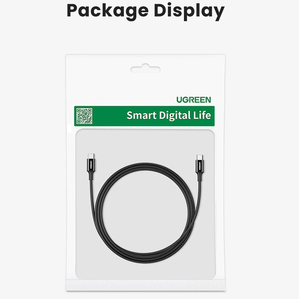 UGREEN 30700 for iPhone 15 Series 0.5m 100W USB-C to USB-C Cable 5A PD Fast Charging Type-C Data Cable for MacBook / iPad Pro - 6