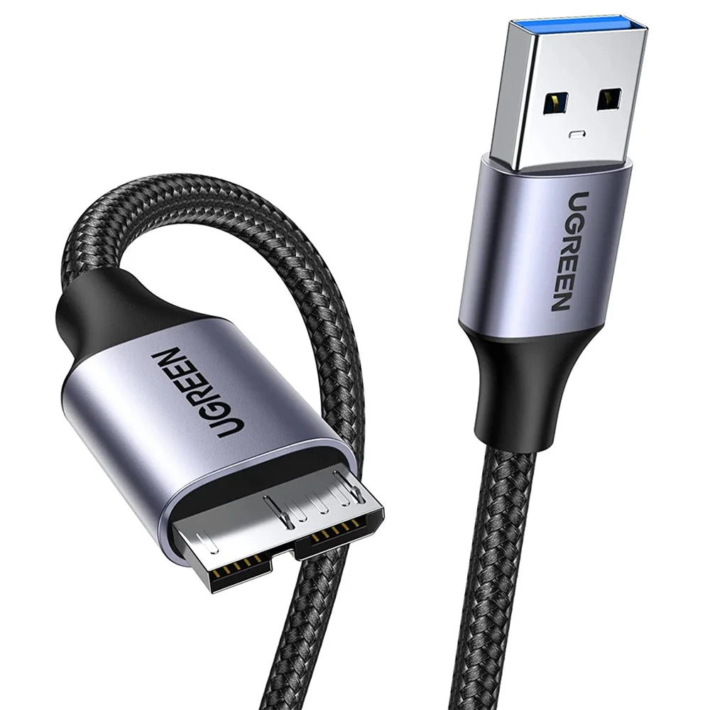 UGREEN 80792 0.5m USB 3.0 to Micro USB Charging Cable Charge Cord Nylon Braided External Hard Drive Data Cable - 2