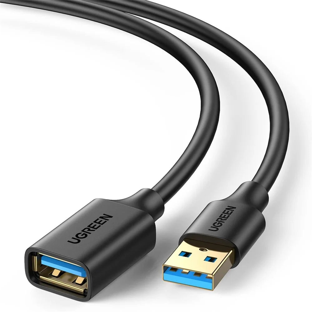 UGREEN 30126 1.5m USB 3.0 Extension Adapter Cord USB Male to Female Cable Data Transfer for Webcam USB Keyboard Mouse Flash Drive - 2