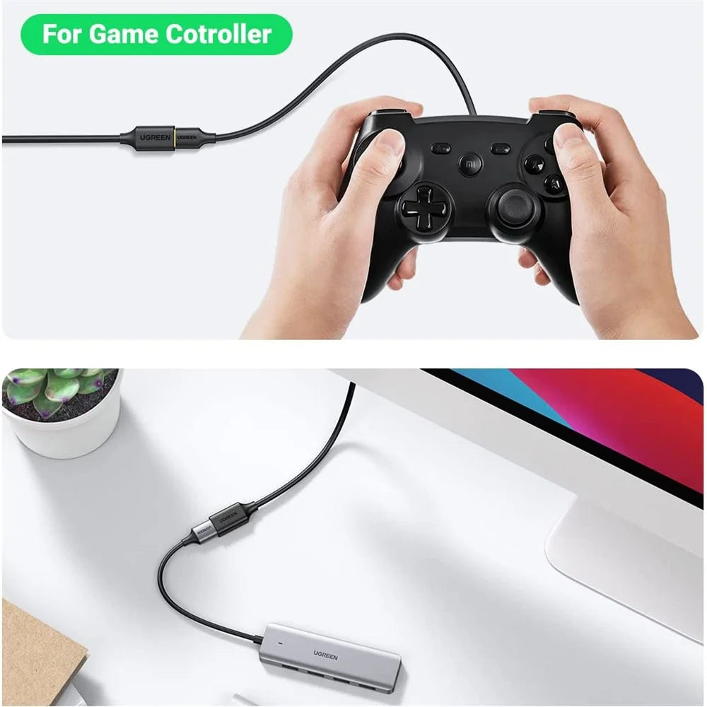 UGREEN 30125 0.5m USB 3.0 Male to Female Extension Cable Data Transmission Cord Adapter Wire for Webcam USB Keyboard Mouse Flash Drive - 7