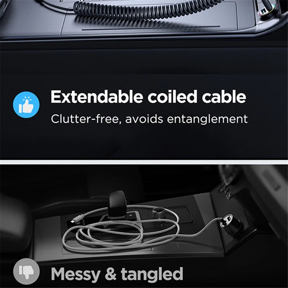 JOYROOM SA38-CL3 Easy-Travel Series for iPhone 15 Series Type-C to 8Pin 30W Fast Charging Cable Coiled Data Cable, 1.5m for iPhone iPad - 5