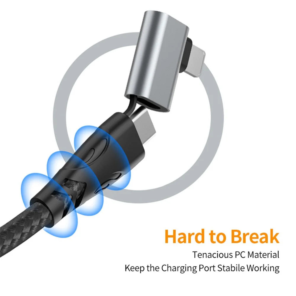 ENKAY 1m 4 in 1 USB / Type-C to iP / Type-C Nylon Charge Cable with E-Marker Chip PD 100W Fast Charging Cable - 6