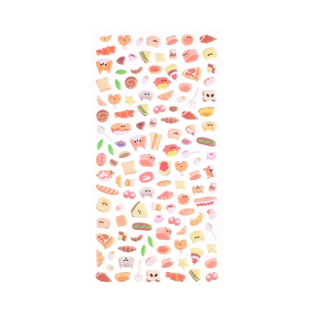 Creative 3D Bubble Foam Kids Cartoon Decoration Stickers Cute Lovely Animal Food Phone Stickers - Cute / Yellow - 1