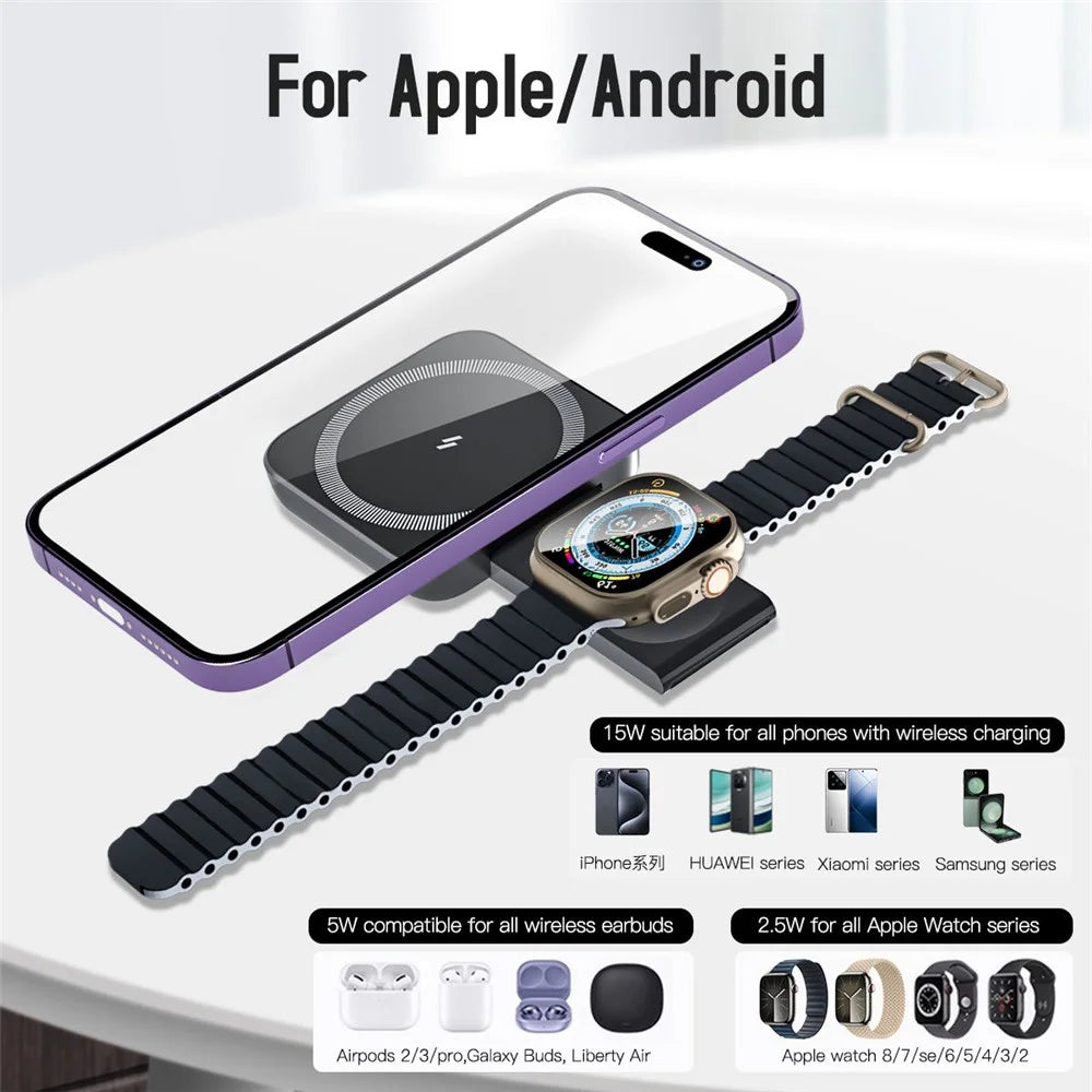 N4 Wireless Charging Station Wireless Charging Pad Support Stand for Apple Watch / Earphones / Smartphone - 2